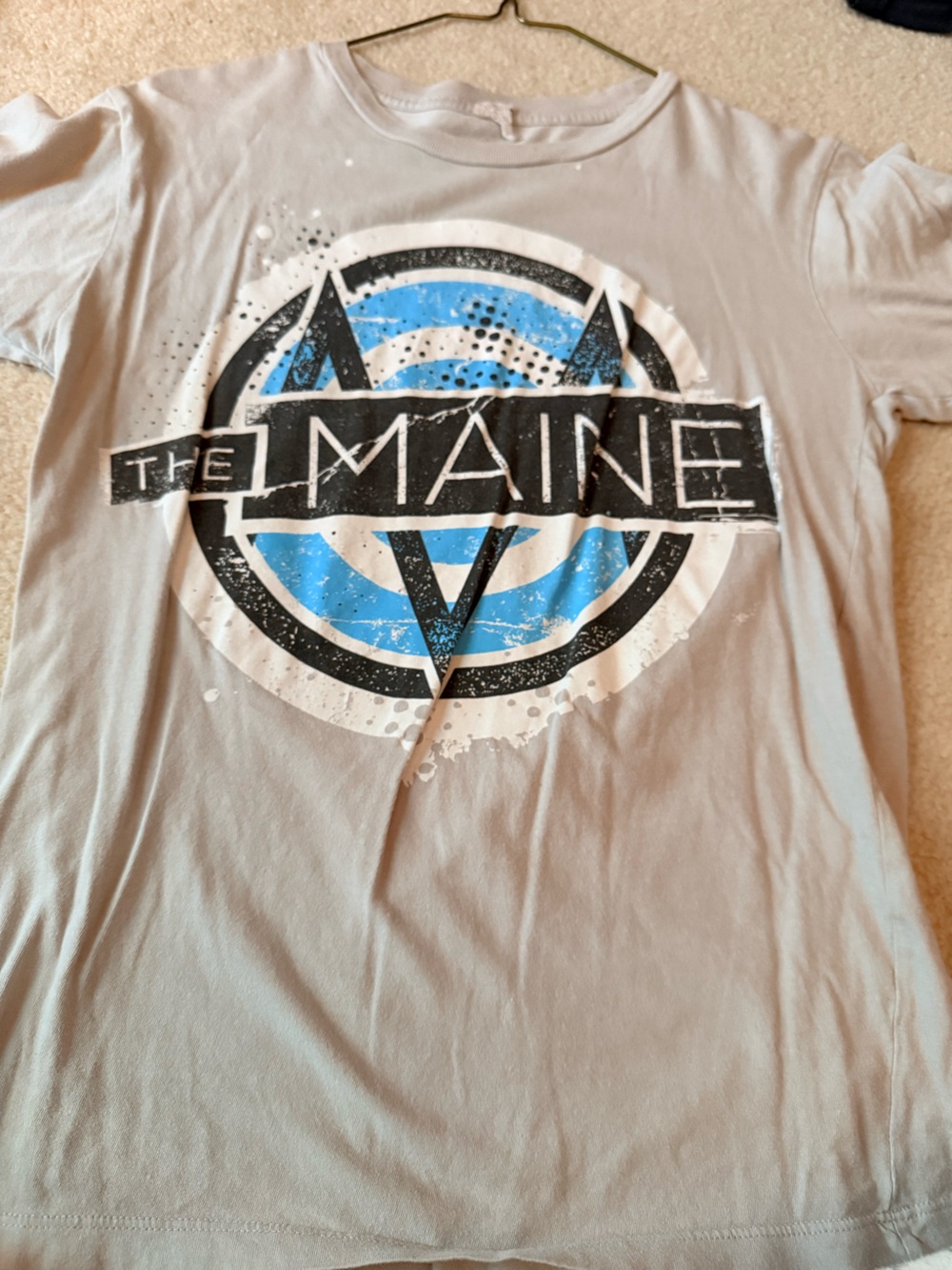 The Maine - vintage Graphic Band Tee with Blue and Black Logo